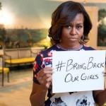 US First Lady Michelle Obama tweeted a picture of herself highlighting the #BringBackOurGirls campaign