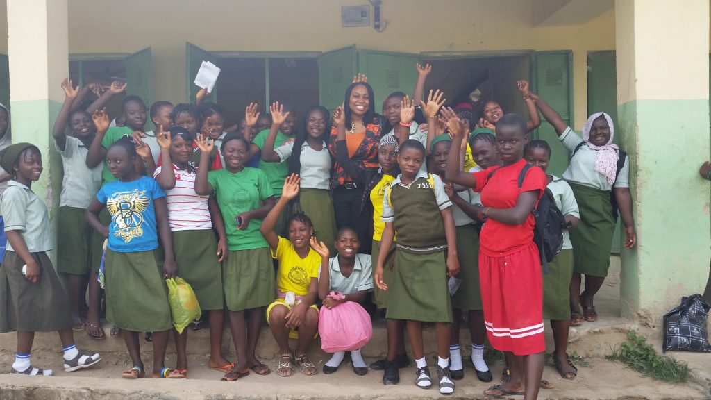 Photo of Dr. Photo of Dr. Ugochi Ohajuruka at work with Days for Girls in Nigeria