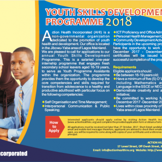 Youth Skills Development Programme 2018 – Apply Now!